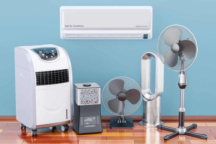 Verschiedene Arten von Ventilatoren und Kühlgeräte (de.depositphotos.com)